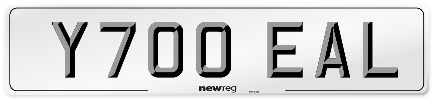 Y700 EAL Number Plate from New Reg
